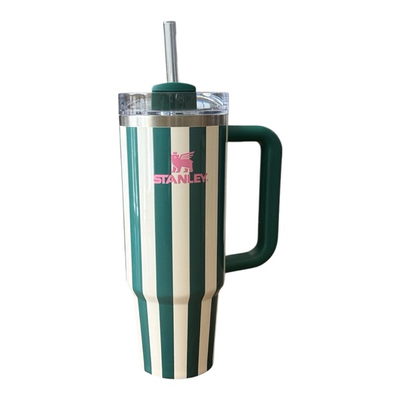 Stanley Striped Emerald Cabana Gloss 30oz Quencher Tumbler - Picture 1 of 6